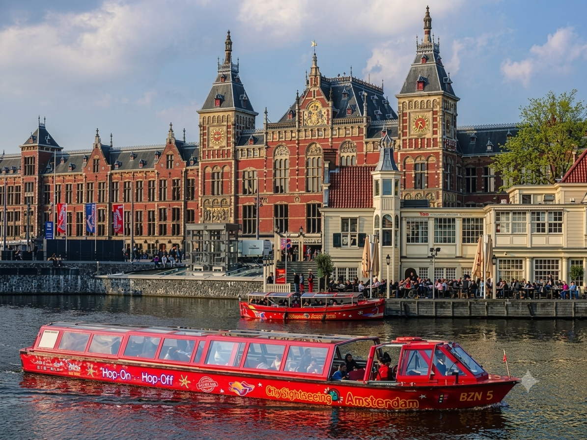 City Sightseeing Amsterdam Hop-On Hop-Off Bus & Optional Hop-On Hop-Off Boat