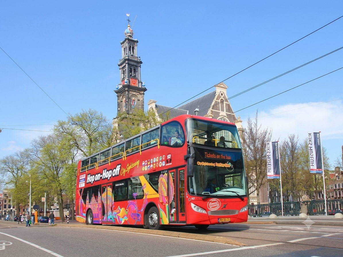 City Sightseeing Amsterdam Hop-On Hop-Off Bus & Optional Hop-On Hop-Off Boat