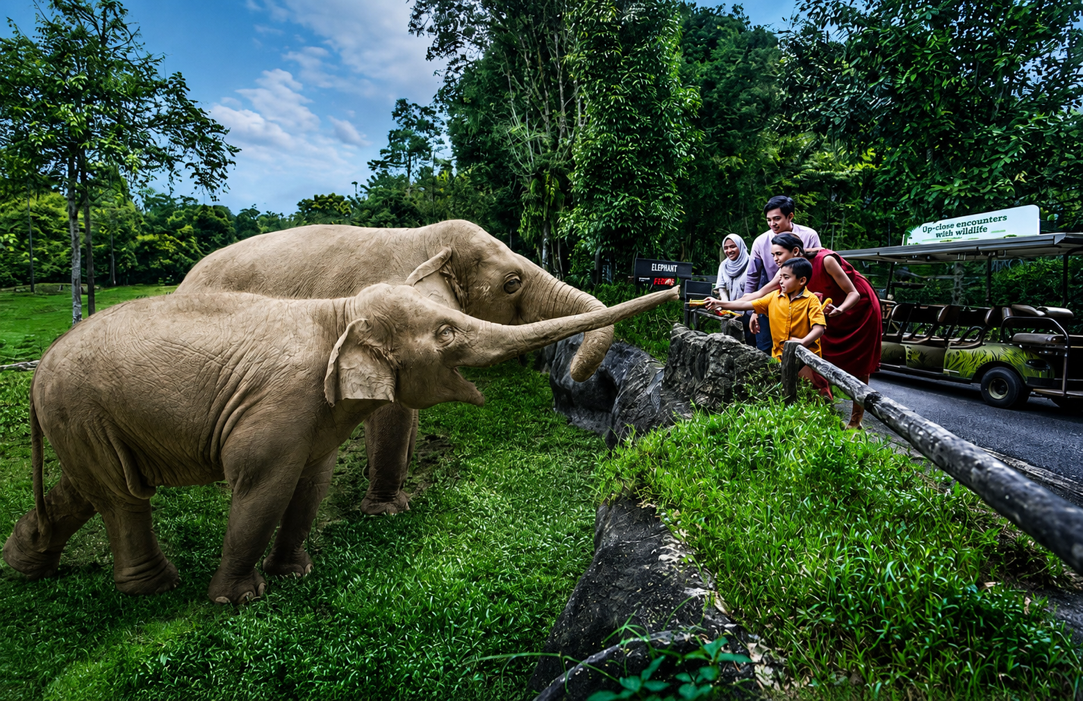 Park hopper 5 in 1 (Night safari + zoo + bird paradise + rainforest wild aisa + river safari)