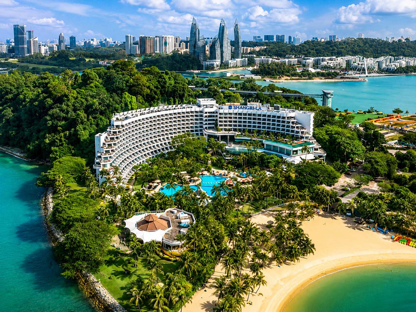 Sentosa tour with (island admission + 1 way cable car+ Sea aquarium + wings of time)