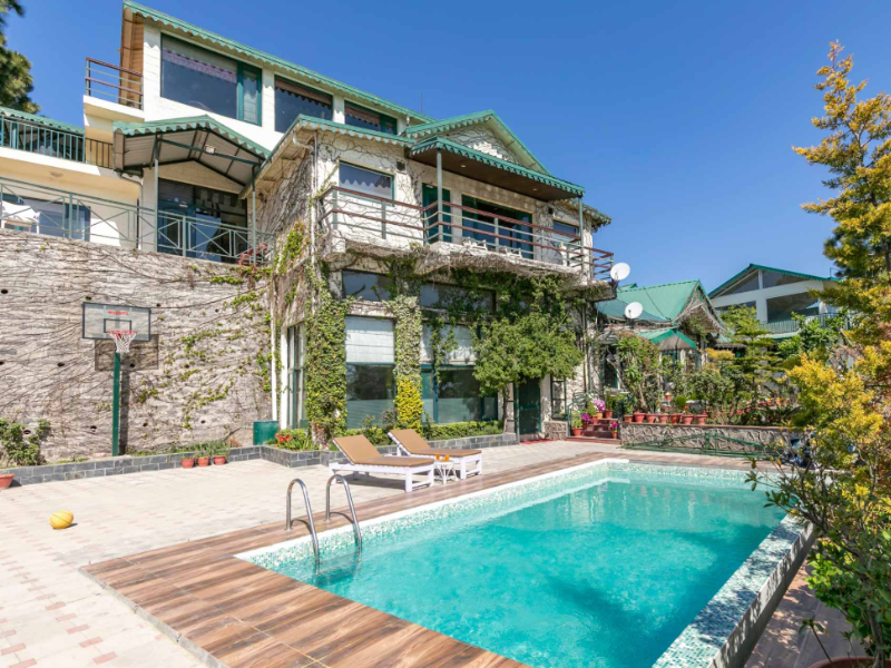 StayVista at Villa Mountain Crest with Outdoor Pool