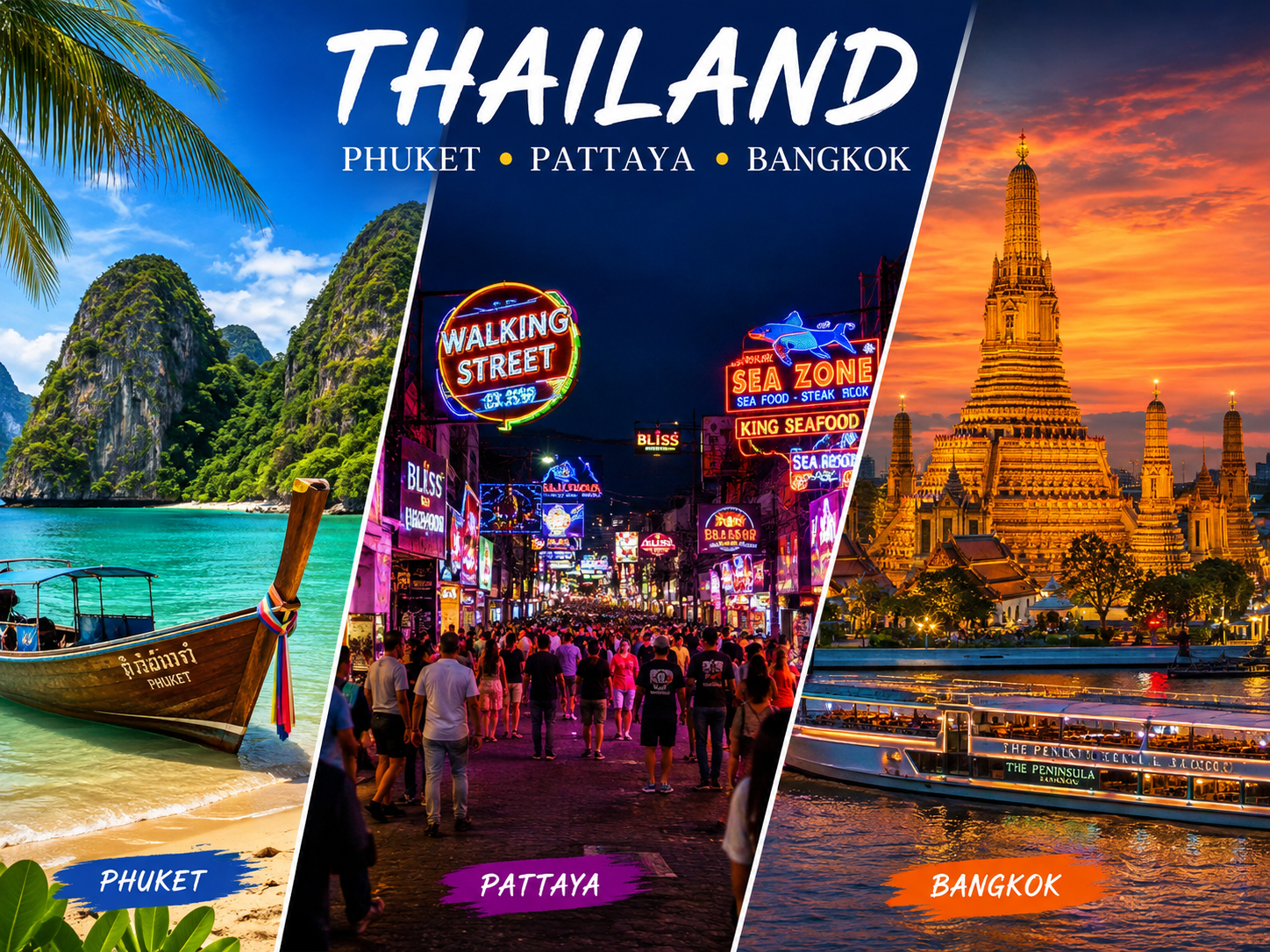 THAILAND TRIO EXPERIENCE | BEACHES, NIGHTLIFE & CITY LIFE