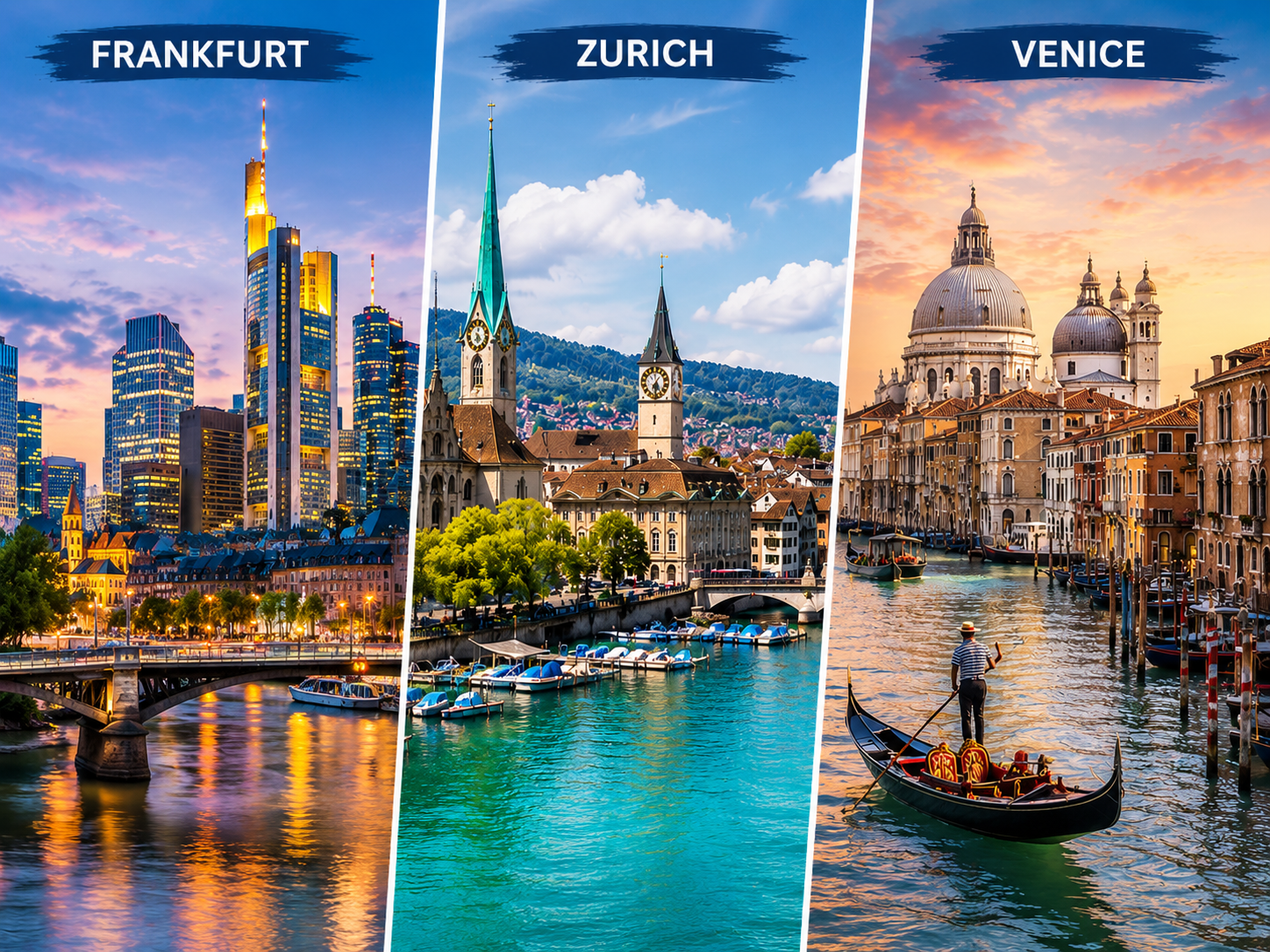 EUROPE’S TIMELESS TRIANGLE | EXPLORE FRANKFURT, ZURICH & VENICE