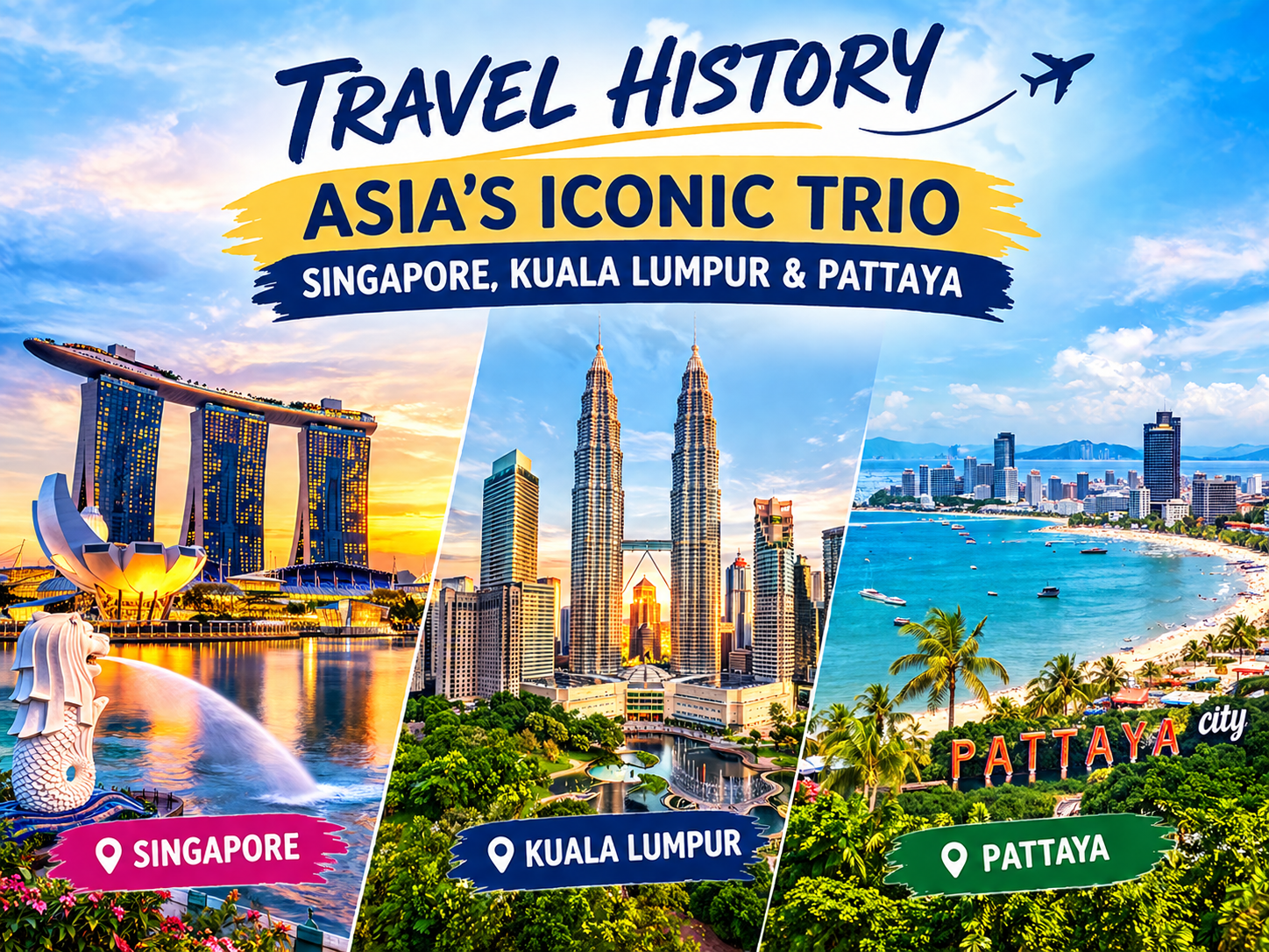TRAVEL HISTORY | ASIA’S ICONIC TRIO | SINGAPORE, KUALA LUMPUR & PATTAYA